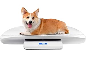 MINDPET-MED Digital Pet Scale, Baby Scale, with 3 Weighing Modes(kg/oz/lb), Max 220 lbs, Capacity with Precision up to 0.02lbs, White, Suitable for Infant, Puppies, Mom