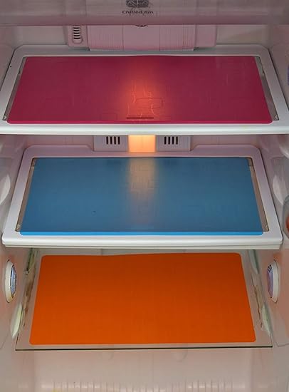 Unique Productions PVC Fridge Mats Set of 3 (12 X 17 Inches) (Multicolour)