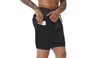 Muscle Killer Men's 2 in 1 Running Shorts Quick Dry Gym Athletic Shorts with Liner Workout Short for Men with Pockets