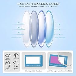 Hisxierng 2Pcs Blue Light Blocking Glasses Blue