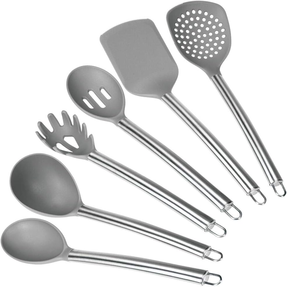 mDesign Kitchen Utensil Set Includes Spatula/Turner
