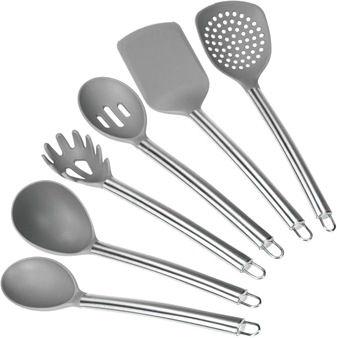 mDesign Kitchen Utensil Set Includes Spatula/Turner
