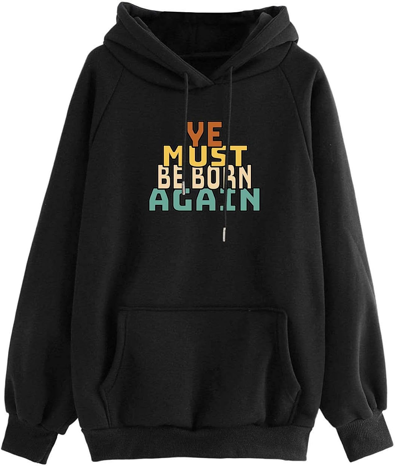 Amazon.com: Ye Must Be Born Again Men's Cotton Hoodie Heavyweight ...