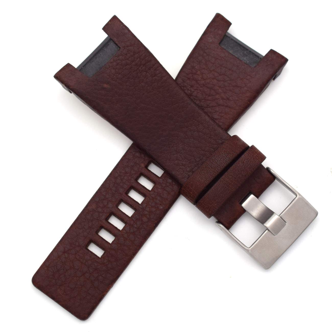 Photo 1 of 32mm Genuine Leather Watch Strap Band Fits for Diesel DZ1430 DZ1215 DZ1453 DZ1273 DZ4246 DZ1216 (Light Brown)