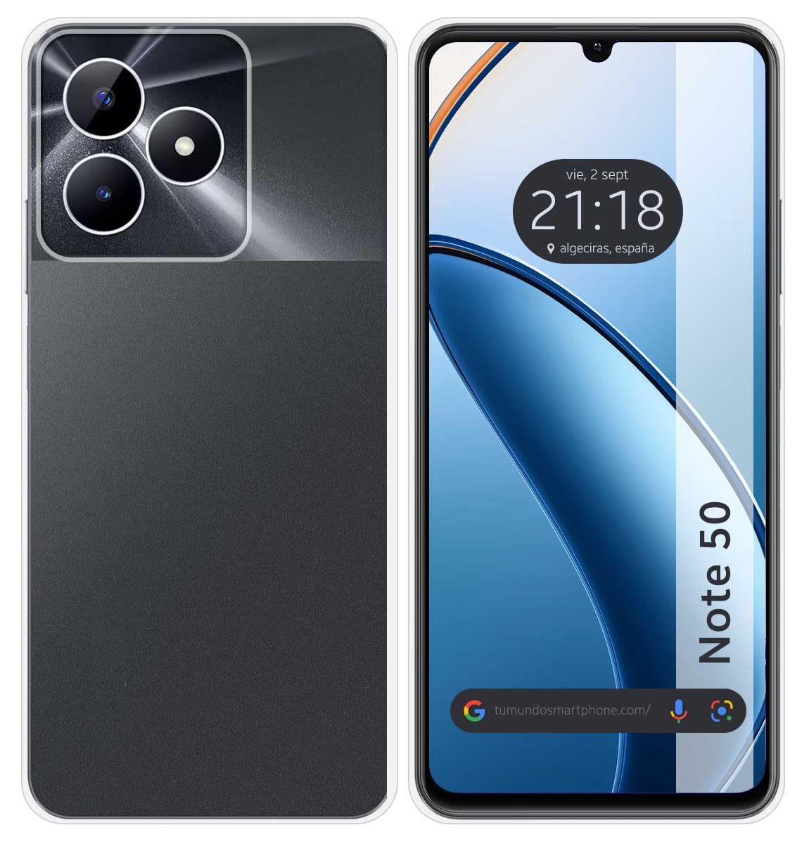 Tumundosmartphone Transparent TPU Silicone Gel Case for Realme Note 50