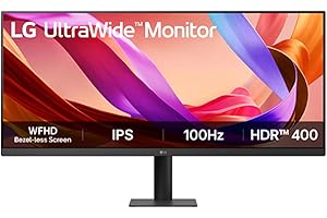 LG 34U511A UltraWide Monitor 34”, WFHD 2560x1080 IPS, 21:9 UltraWide, sRGB 99%, HDR400, 100Hz, Height Adjustable, Eye Care, V