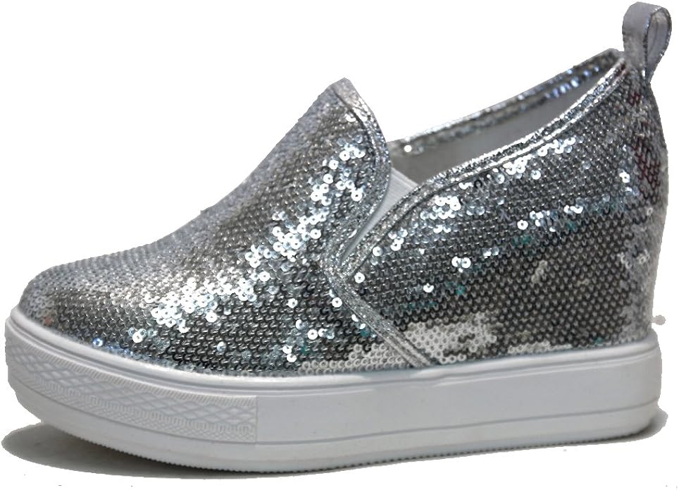 silver platform sneakers womens