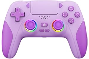 IWGAME RGB Wireless Controller for PS-5/PC, Hall Effect Joysticks & Triggers Gamepad with programmable/Remap/Turbo Functions,