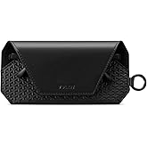 VULKIT Portable Leather Eye Glasses Case for Women & Men, Slim Sunglass Case, Unisex Eyeglass Case