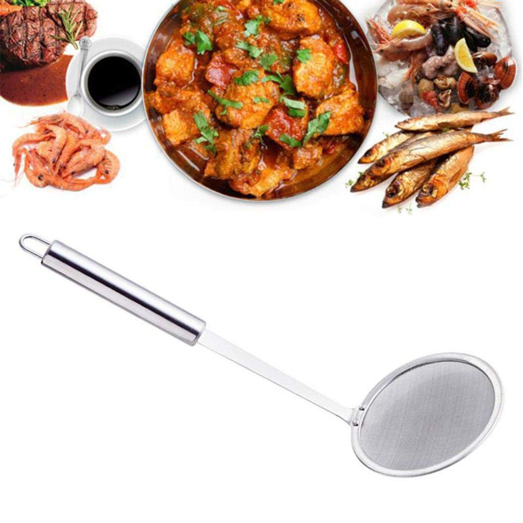 Minlop Edelstahl Küchensieb Feinmaschig Engmaschiger Seiher Feines Edelstahlnetz von Sieben, Abtropfsieben und Seihern, für Quinoa mit Bequemen Rutschfesten Griffen Geschaffen