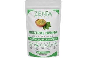 Zenia 100% Pure Neutral Henna Powder (Cassia Obovata) | 1.1lbs (500g) | Colorless Henna for Hair | Natural Hair Conditioner | for Silky, Soft & Shiny Hair