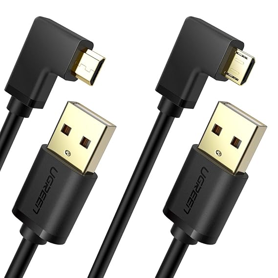 UGREEN Micro USB Kabel Kurz TV Stick Stromkabel Winkelstecker Kompatibel mit Google Chromecast, Roku Streaming Stick, Now TV 