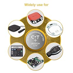 CT-ENERGY LIR2032 Rechargeable Batteries 3.7V with