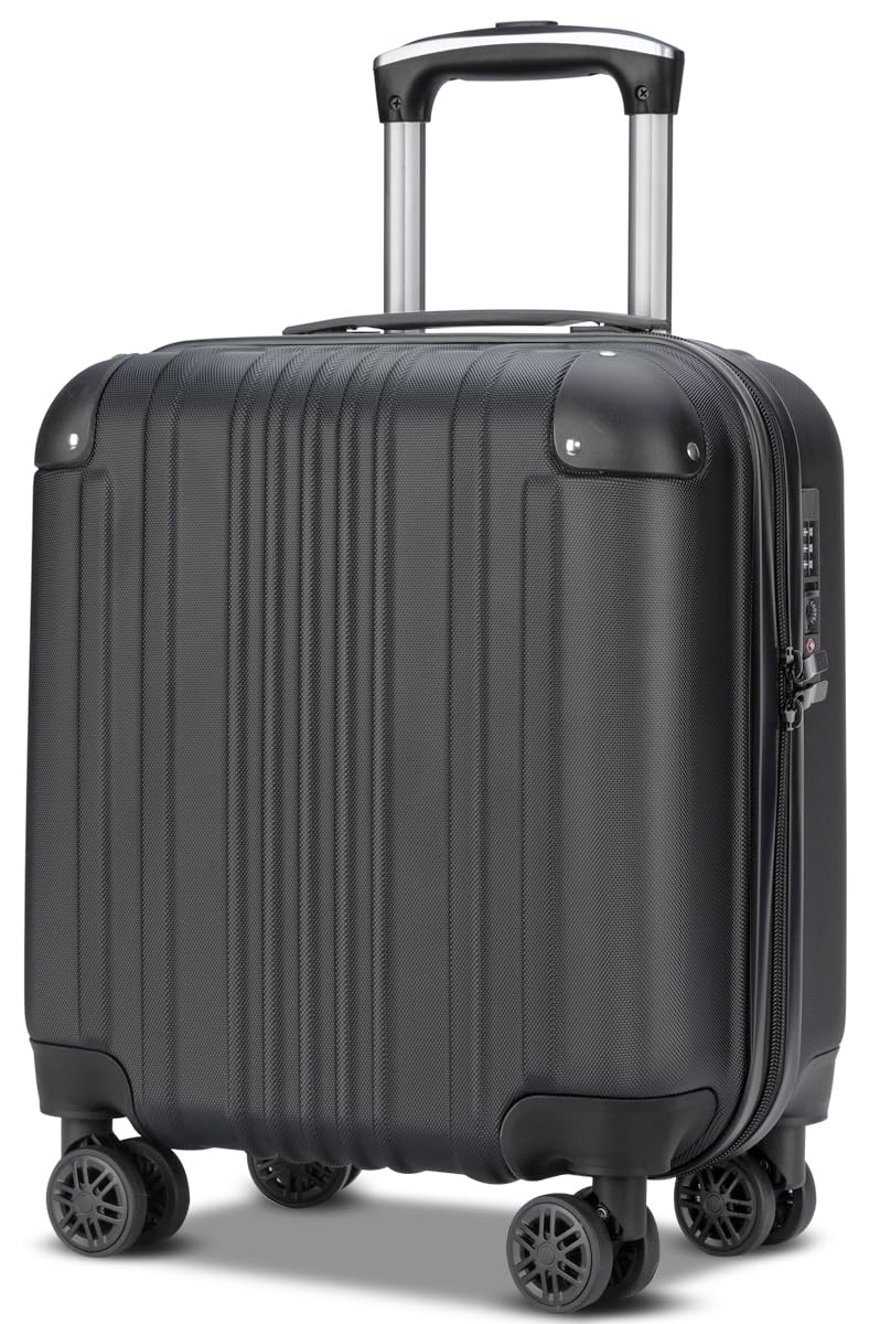 [Bargiotti] ABSスーツケース キャリーバッグ キャリーケース 大容量 超軽量 TSAロック ダブルキャスター 静音 旅行 ビジネス コインロッカー収納可 (ブラック, S-Small)商品画像