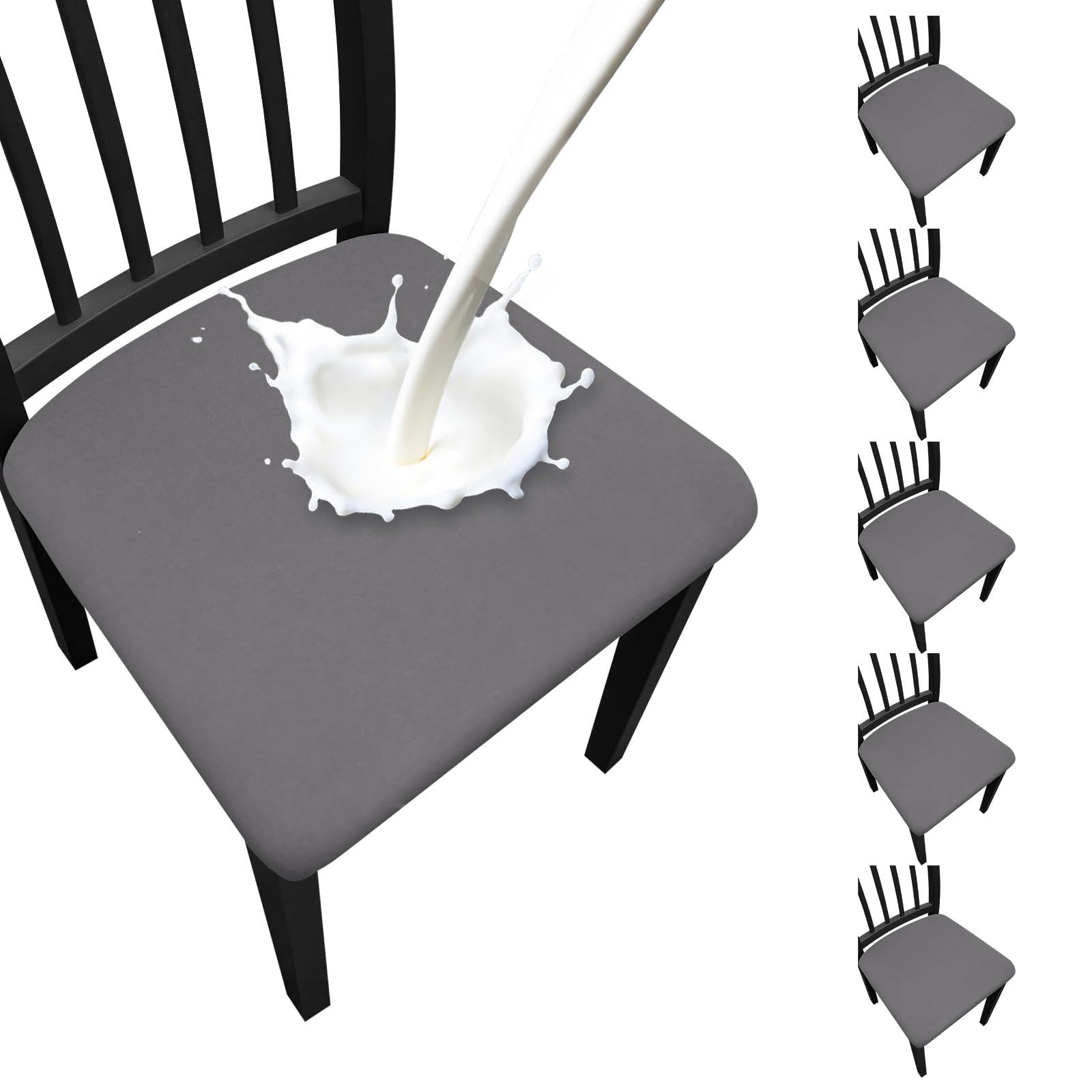 Photo 1 of ***MISSING PIECESD -SELLING AS ONE SEAT COVER ONLY*** Fafua Waterproof Dining Chair Seat Covers, Stretch Removable Dining Room Seat Covers for Dining Chairs, Kitchen, Hotel, Party