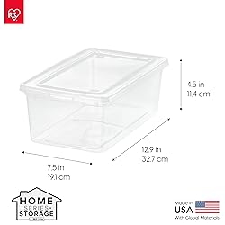 IRIS USA 20-Pack Storage Bins with Lids, 6