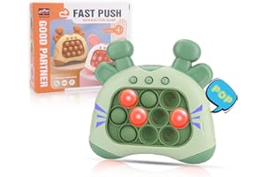 Hdcaravan Upgraded Handheld Quick Push Game for Kids 6-12, Sensory Fidget Toys for Kids 8-12, Party Favors Puzzle Pop Bubbles Birthday Gifts for 6 7 8 9 Year Old Boys Girls Teens Adults (Deer-Green)
