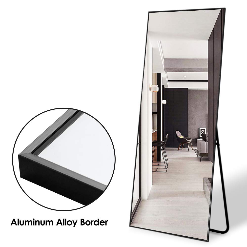 NeuType Full Length Mirror Floor Mirror with Standing Holder Bedroom/Locker Room Standing