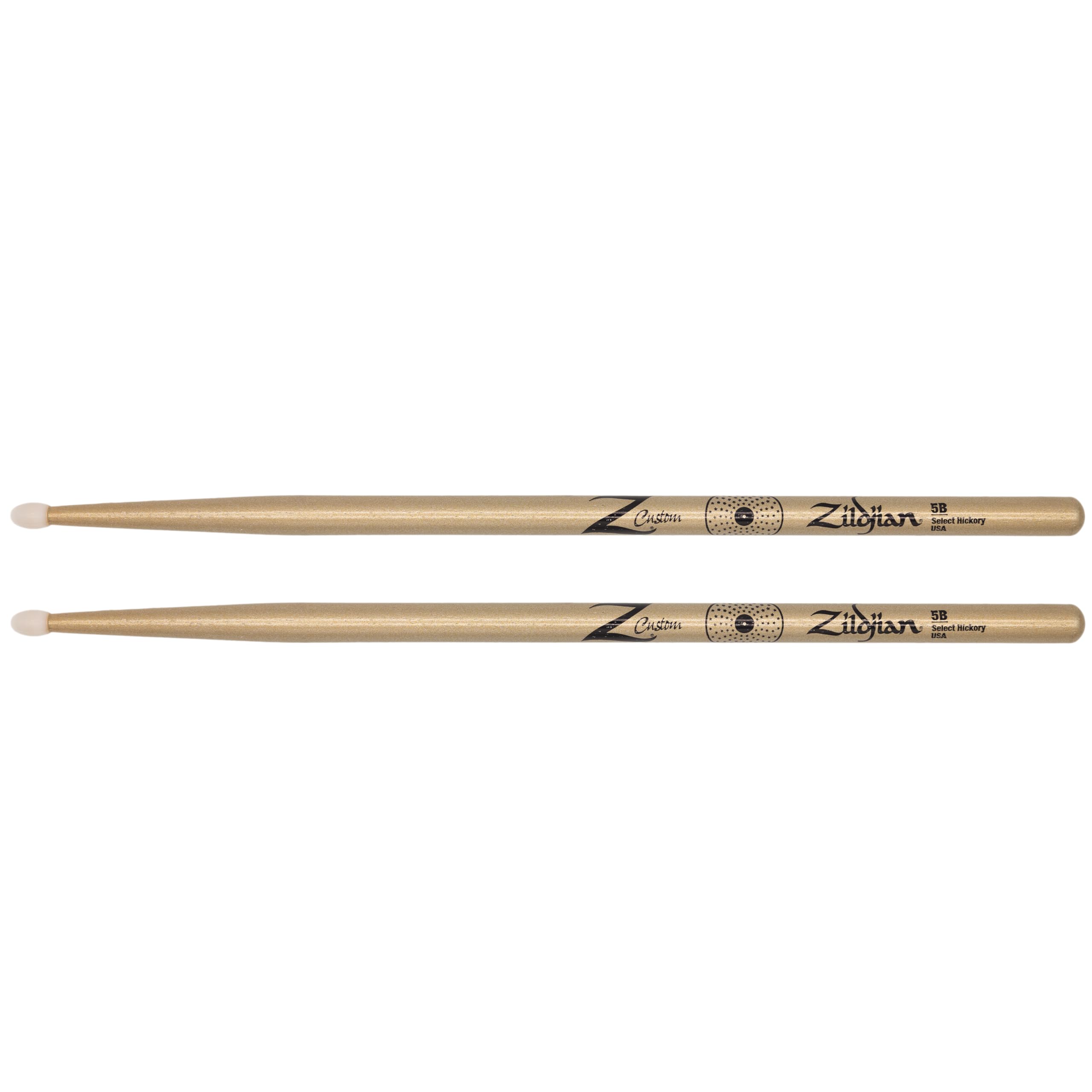 Z Custom Limited Edition - 5B Gold Chroma Nylon Tip Drumsticks (Z5BCGN-ZC)