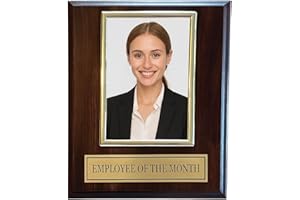 Griffco Supply Made in USA Employee of The Month Frame 8"x10" Employee of the Month Plaque Holds 4"x6" Photo, Appreciation Plaque for Best Employee, Custom Award for Office