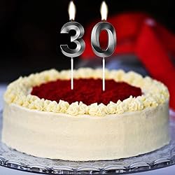 30th Birthday Candles Numbers for Cakes Numerals 30