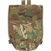 GYDEHUTJ V5 PC Back Panel Water Bag,3L Water Hydration Carrier Zip On Back Panel Banger for Tactical Airsoft Vest