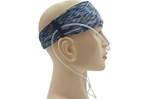 MAGNEECH Comfortable Ear Protectors for Oxygen Tubing - Cannula Headband Hairband | Elevate Your Oxygen Experience, Secure Fit to Prevent Ear Soreness (Black and white stripes)