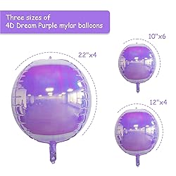 Iridescent Balloons - Purple Foil Balloons for