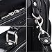 Jack&Chris Mens PU Leather Crossbody Single-Shoulder Briefcase Messenger Handbag (Black 019)