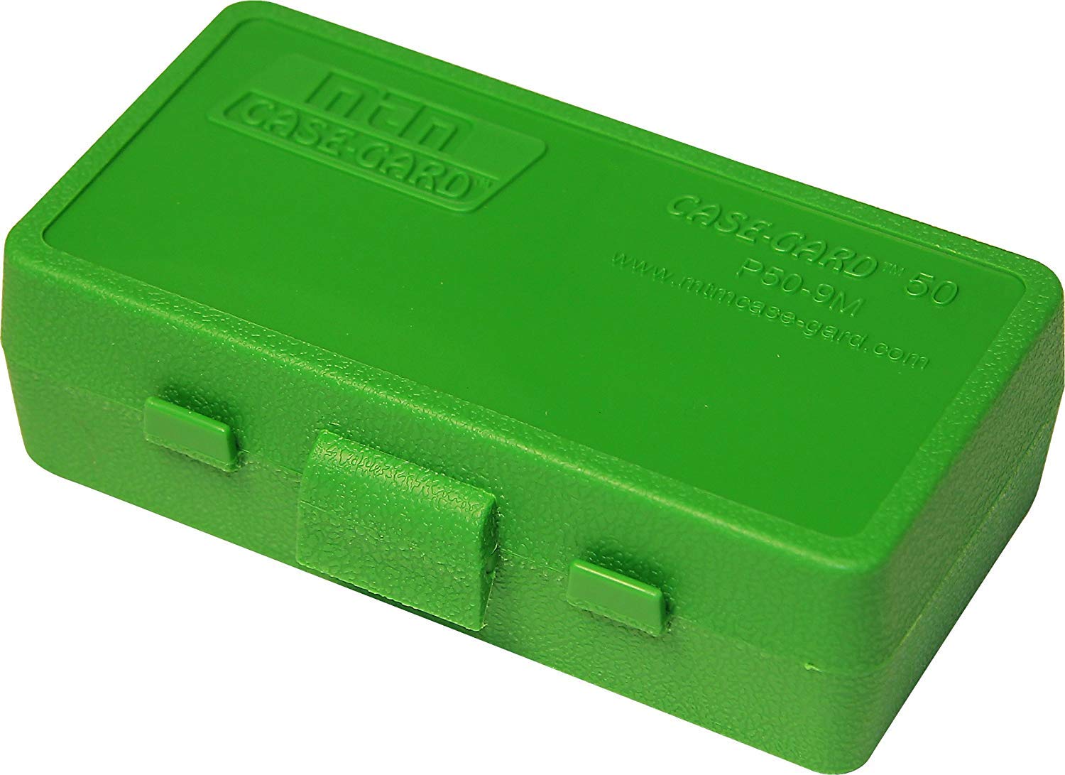 MTM Plastic Ammo Box, Green 50 Round 9MM / 380 (2