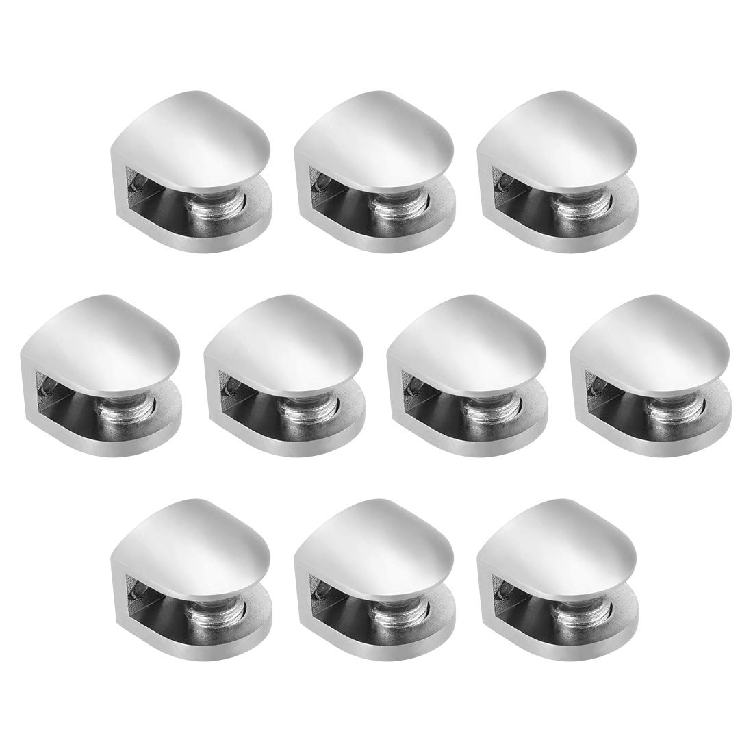 Sourcingmap Glass Shelf Support, Zinc Alloy Clip Holder for 5-8mm Thick 10pcs