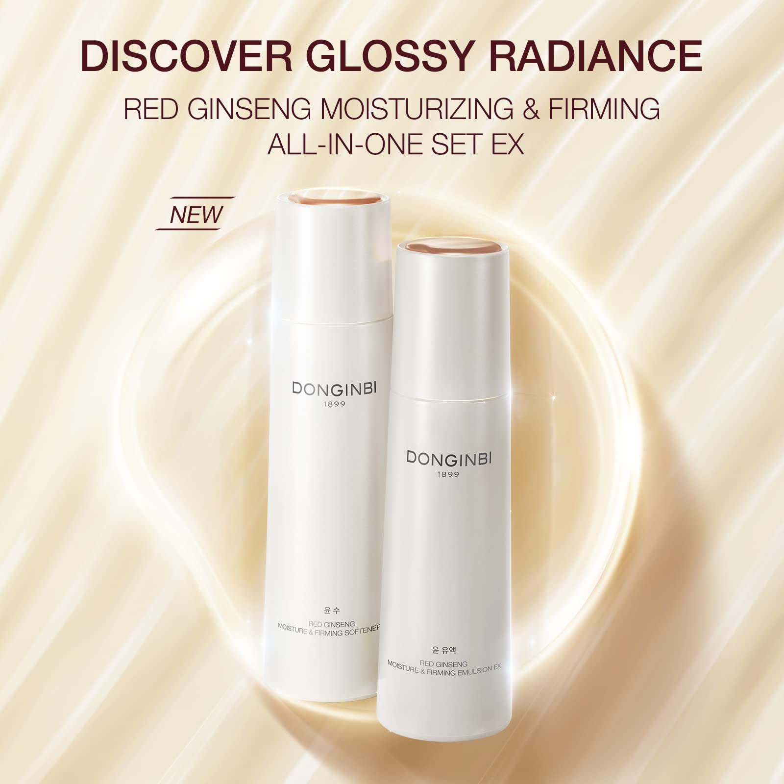 Donginbi Red Ginseng Moisturizing & Firming Set EX, Anti-Aging Korean Skin Care, Routine Kit for Smooth, Radiant Skin by KGC