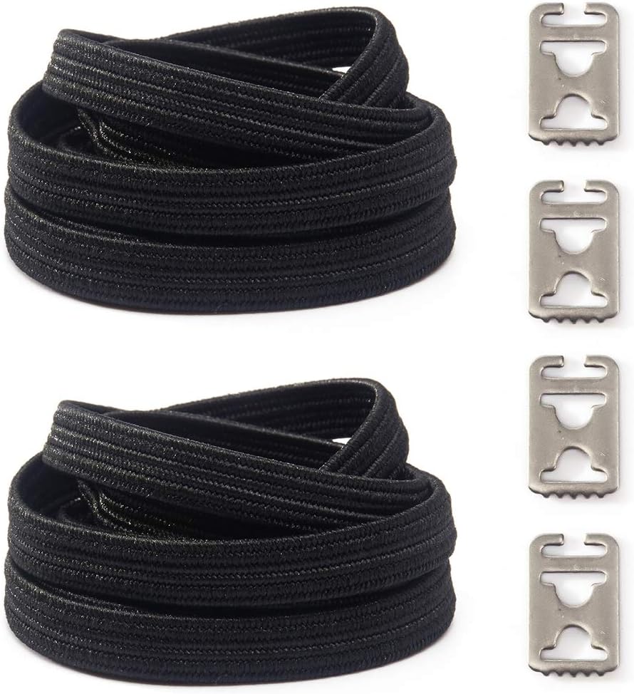 Elastic No Tie Shoelaces For Kids and Adults sport running Lazy Shoelace For Sneakers Stainless Steel Buckle System For Laces