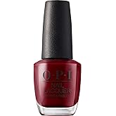 OPI Nail Lacquer Nail Polish | Opaque Dark Red Crème | Chip Resistant | Fast Drying, No Streaks