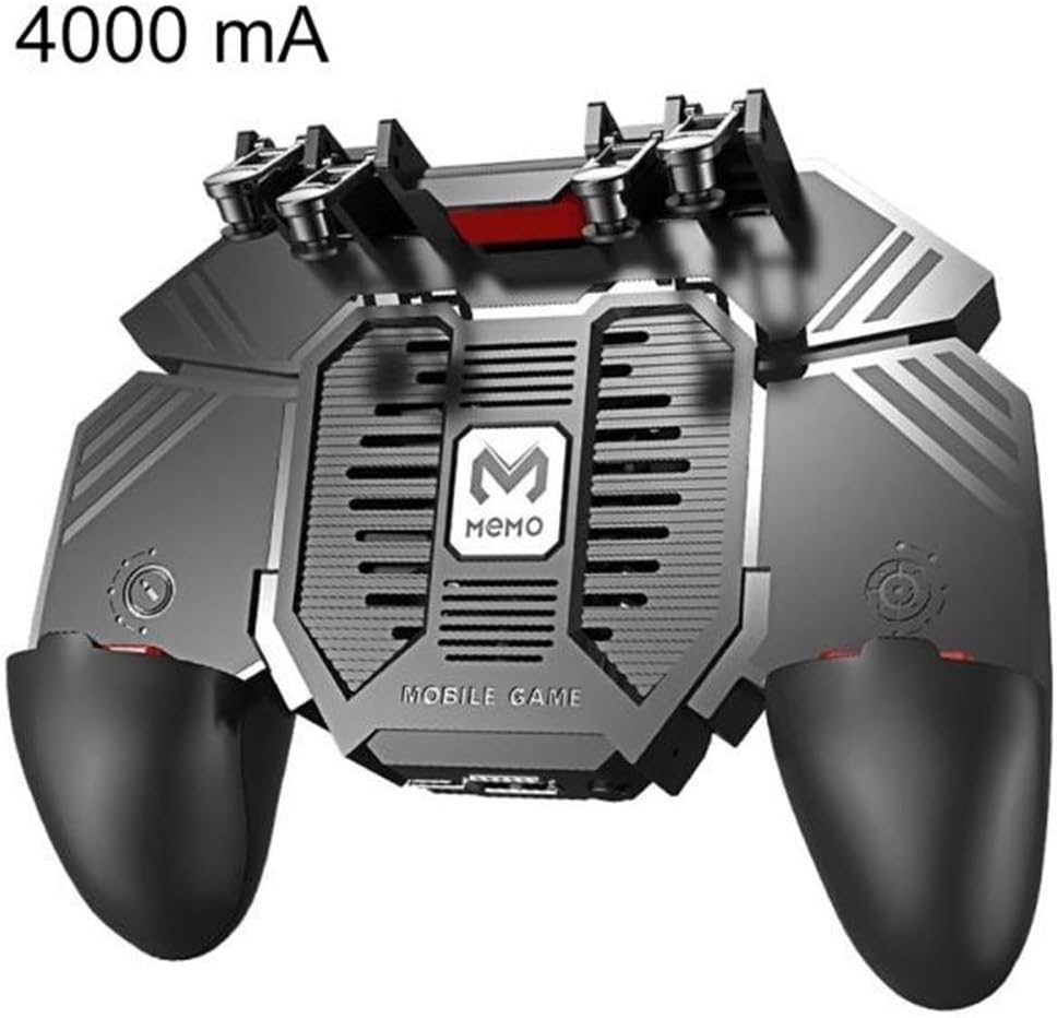 Trigger Mobile Game Controller with Cooling Fan,Gamepad Trigger Aim Button Shooter Joystick for IOS Android Phone Game Pad Accesorios, Aim Key Controller for PUBG Rules of Survival