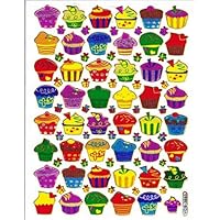 Muffin Cake Sweets sticker decal Metallic Glitter 1 sheet Dimensions: 13.5 cm x 10 cm