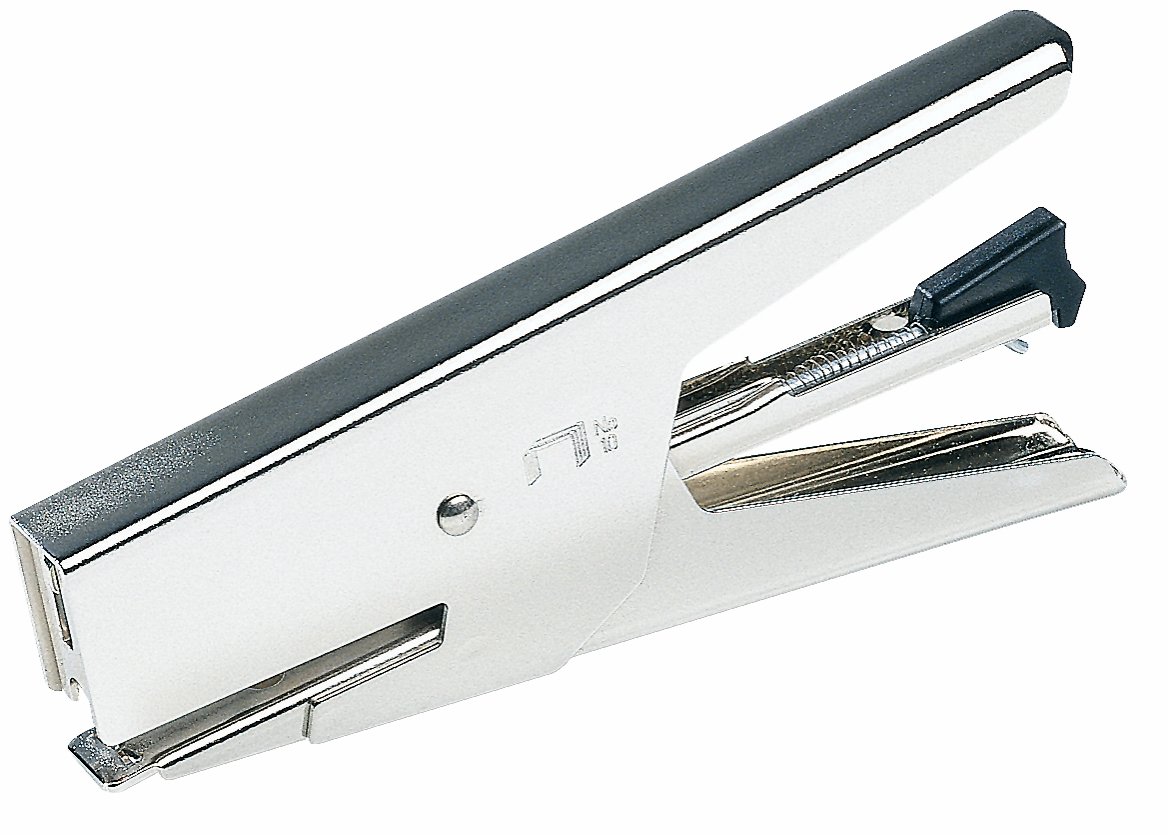 Rapid F10 Fashion Stapling Pliers, 15 Sheet Capacity, Uses No. 10 Staples, Ergonomic Design, Metal, Chrome, 10528801