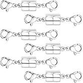 OHINGLT Magnetic Necklace Clasps and Closures with Double Lobster, Extra Strong Bracelet & Necklace Extender for Women, Magnet Jewelry Clasp Converter for Seniors