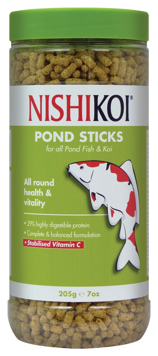 Nishikoi Pond Sticks Complete Food for Koi and Pond Fish - 205g