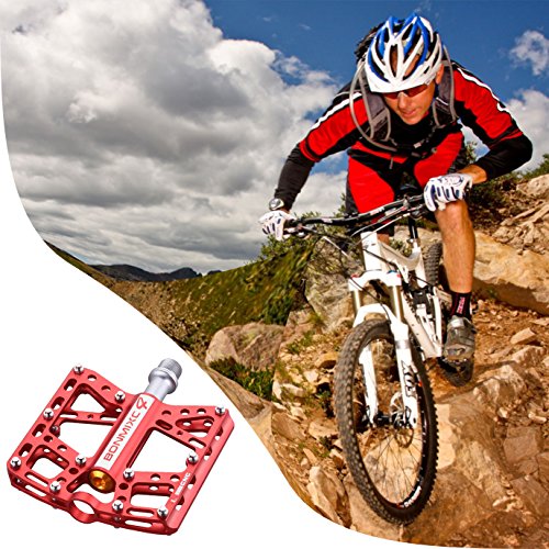 Bonmixc Bicycle Pedals, 9/16" Cycling Four Pcs Sealed Bearing Bike Pedals