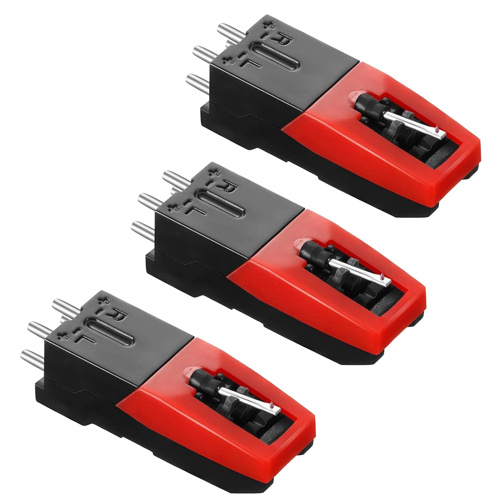 HAPPOW 3PCS Universal Record Player Cartridge, Turntable Cartridge Needle Replacement Turntable Diamond Replacement Stylus for LP Phonograph,ION, Crosley, Victrola