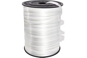 Owl Focus White Curling Ribbon,500 Yard PP Balloon String,3/16" Balloon Ribbon for Gift Wrapping,Party,Baby Shower,Christmas