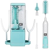 TLYITU 8-in-1 Electric Bottle Brush Cleaner Set with Storage Box – 2 Speed USB-C Rechargeable Bottle Cleaner for Baby Bottles, Nipples & Straws, Waterproof, Portable for Home, Travel & Baby Care