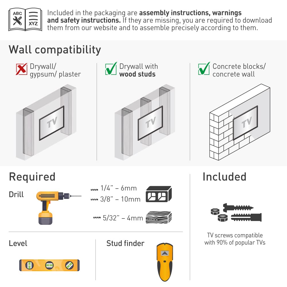 Barkan TV Wall Mount, 13-65 inch Full Motion Articulating - 4 Movement Long Premium Flat/Curved Screen Bracket, up to 80 lbs, Extremely Extendable, Lifetime Limited Warranty,Fits LED OLED LCD