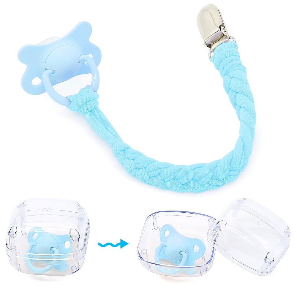 Perfect Baby Bib Set + 2 Pacifier Clips + 1 Pacifier in a Gift Bag, Pack of 2 Premium Quality Bibs for Boys or Girls