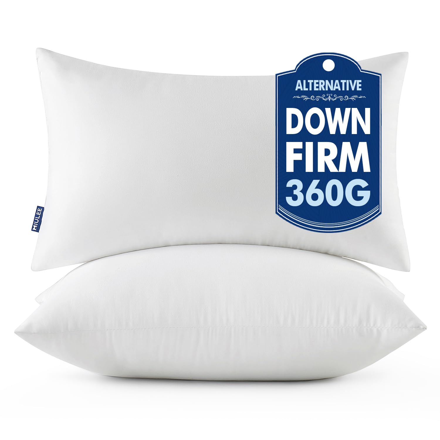 Photo 1 of MIULEE Throw Pillows Inserts, Pack of 2 12x20 Inch 100% Virgin Fiber Filling Bed Couch Pillows