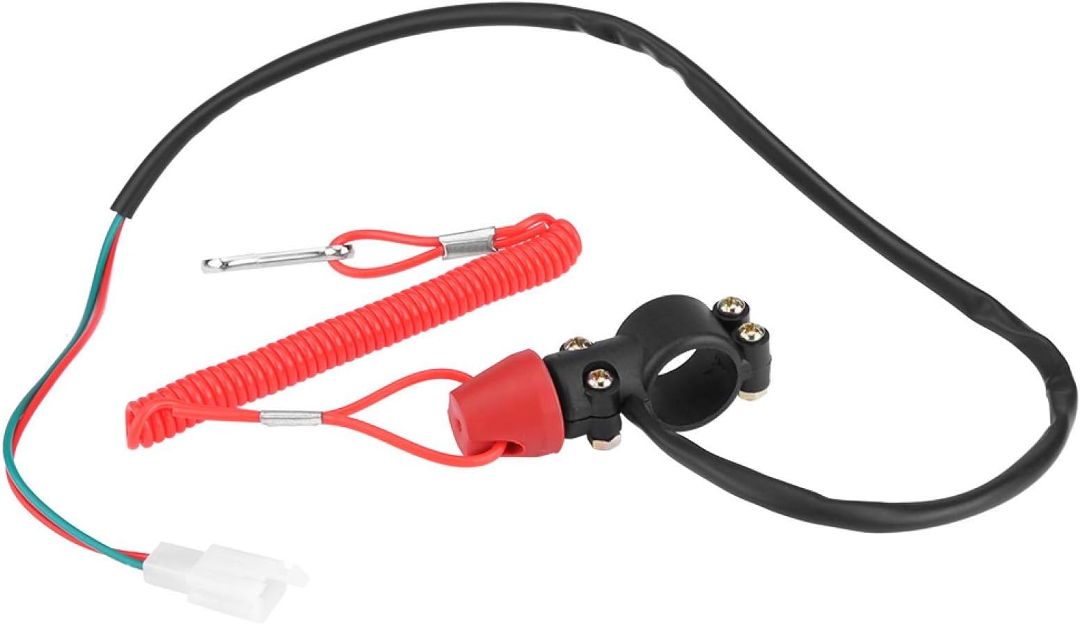 Outboard Engine Kill Switch, 22mm 7/8" Universal Motorcycle Boat Motor Emergency Kill Stop Button Switch with Safety Tether Lanyard