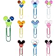 10PCS Cute Mouse Paper Clips, Bookmark Book File Page Marker Clips for Teacher & Students, Desk Accessories Stationery for Office School, Office Supplies Decor for Women Kids Adult