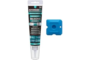 ADVANCEDSIL Black Silicone Sealant & Caulk Tube with Finishing Tool – Weatherproof, Flexible, Strong Adhesion for Bathroom, Roof, Window, and Automotive Sealing