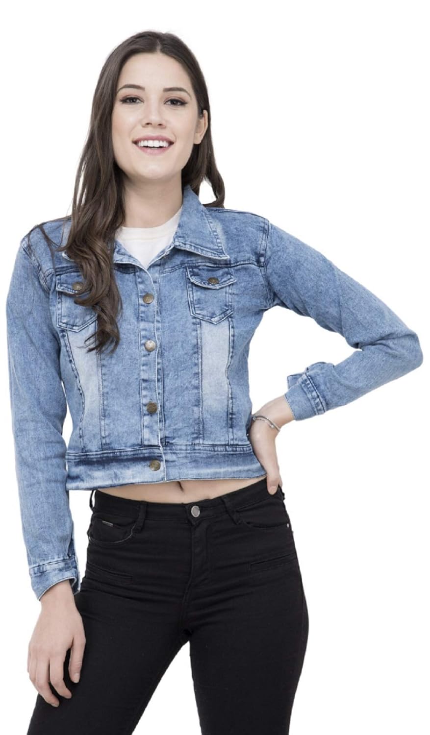 adiba trendy and stylish denim jcket 30